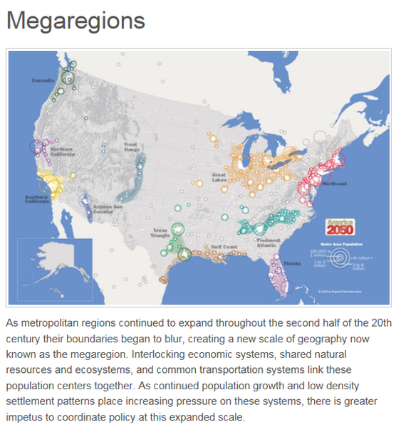 Forecasted Mega-Regions (2050)